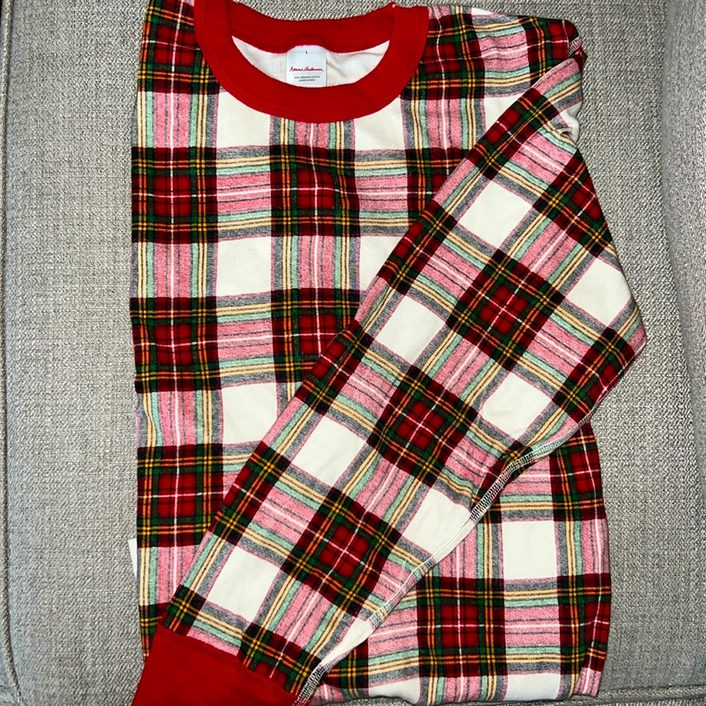 HANNA ANDERSSON Plaid Pajama Top size L Men/Women